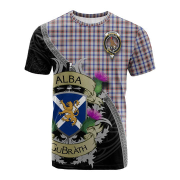 Tartan Vibes Clothing Boswell Tartan Family Crest Cotton T-shirt Lion Rampant Royal Thistle Shield Celtic Inspired