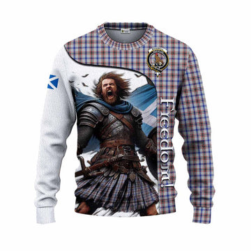 Boswell Crest Tartan Knitted Sweater Inspired by the Freedom of Scottish Warrior Unisex - Tartan Vibes Clothing