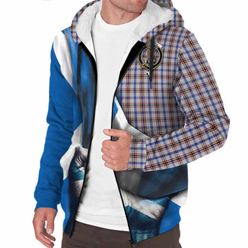 Boswell Tartan Sherpa Hoodie with Family Crest Scotland Patriotic Style Unisex S - Tartan Vibes Clothing