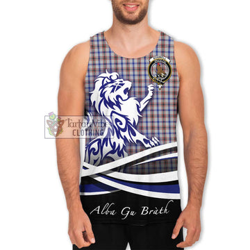 Boswell Tartan Men's Tank Top with Alba Gu Brath Regal Lion Emblem Men - Tartan Vibes Clothing