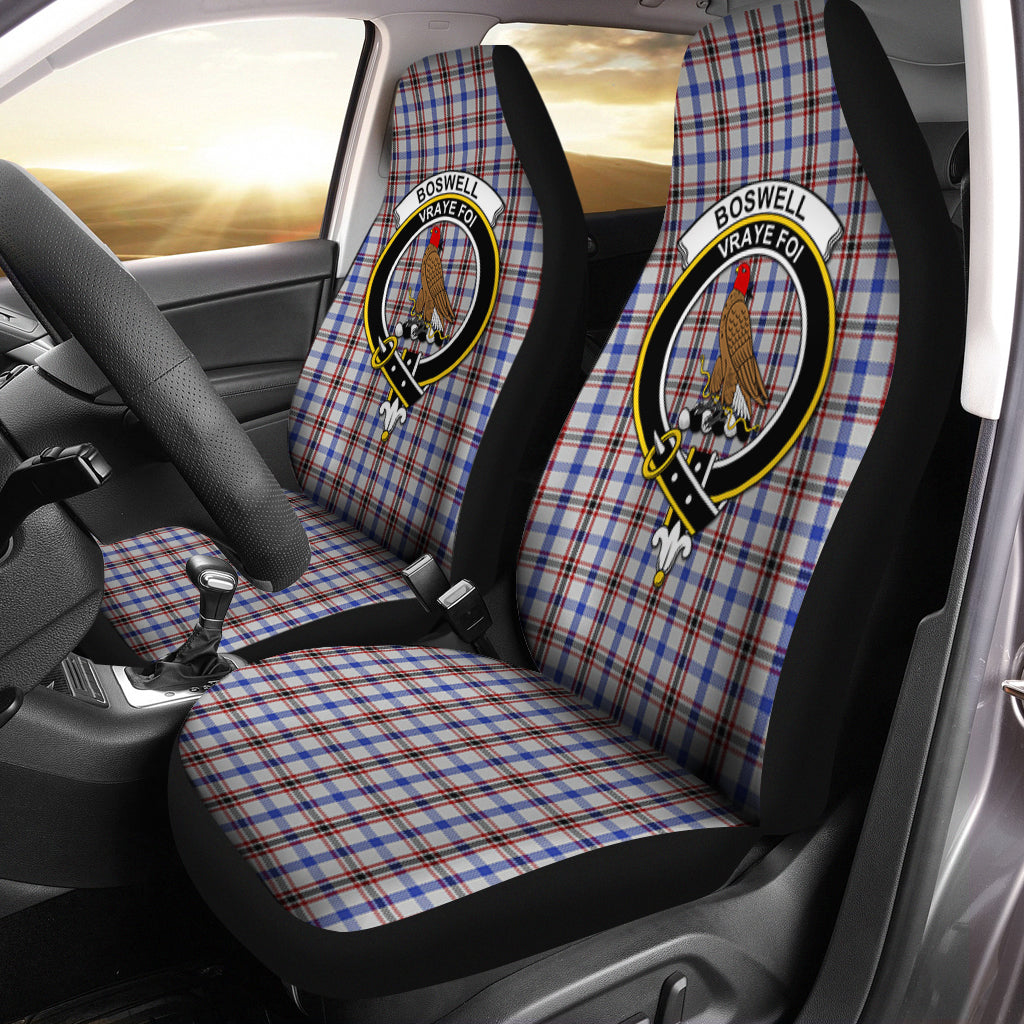 Boswell Tartan Car Seat Cover with Family Crest One Size - Tartan Vibes Clothing