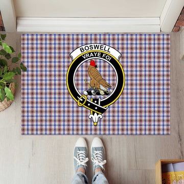 Boswell Tartan Rubber Doormat with Family Crest L 60*90cm - Tartan Vibes Clothing
