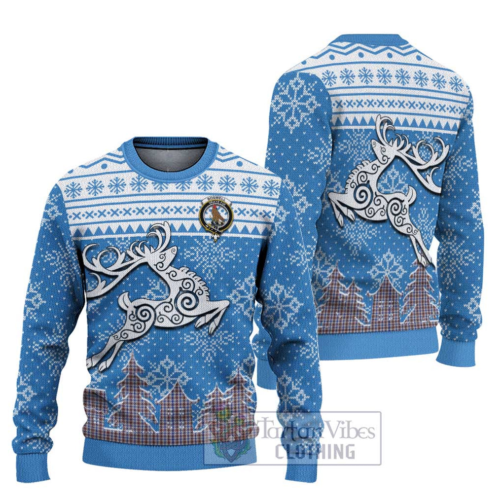 Boswell Clan Christmas Ugly Sweater Celtic Reindeer Style Unisex - Tartan Vibes Clothing