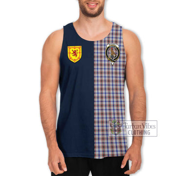 Boswell Tartan Men's Tank Top Alba with Scottish Lion Royal Arm Half Style Men - Tartan Vibes Clothing
