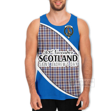 Boswell Family Crest Tartan Men's Tank Top Celebrate Saint Andrew's Day in Style Men - Tartan Vibes Clothing