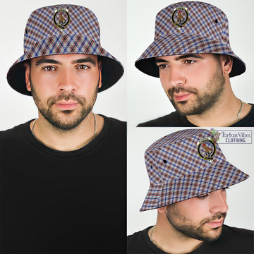 Boswell Tartan Bucket Hat with Family Crest Bucket Hat One Size - Tartan Vibes Clothing