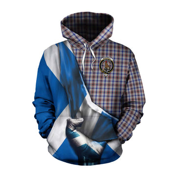 Boswell Tartan Cotton Hoodie with Family Crest Scotland Patriotic Style Pullover Hoodie XS - Tartan Vibes Clothing