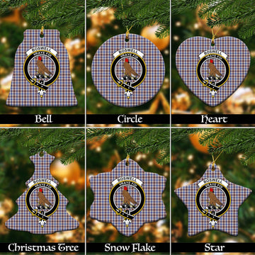 Boswell Tartan Christmas Ceramic Ornaments with Family Crest Ceramic - Tartan Vibes Clothing