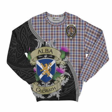 Boswell Tartan Family Crest Sweatshirt Lion Rampant Royal Thistle Shield Celtic Inspired Unisex - Tartan Vibes Clothing