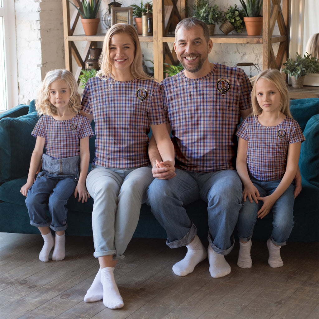 Boswell Tartan T-Shirt with Family Crest Men's Shirt S - Tartanvibesclothing