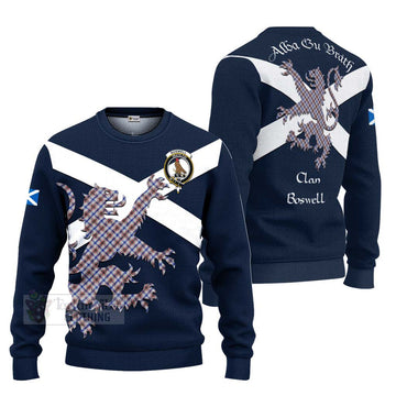 Boswell Tartan Lion Rampant Ugly Sweater Proudly Display Your Heritage with Alba Gu Brath and Clan Name Unisex - Tartan Vibes Clothing