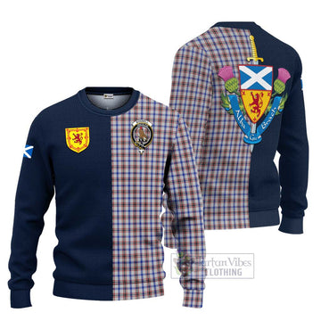 Boswell Tartan Ugly Sweater Alba with Scottish Lion Royal Arm Half Style Unisex - Tartan Vibes Clothing