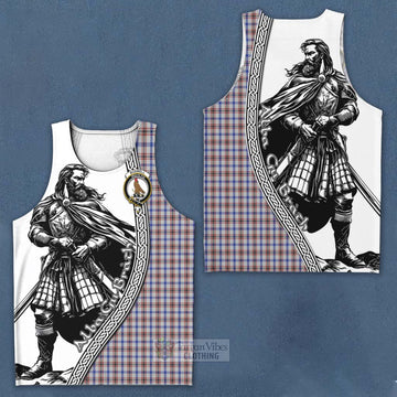 Boswell Tartan Clan Crest Men's Tank Top with Highlander Warrior Celtic Style Men - Tartan Vibes Clothing