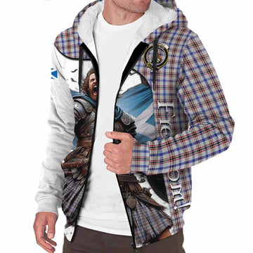 Boswell Crest Tartan Sherpa Hoodie Inspired by the Freedom of Scottish Warrior Unisex S - Tartan Vibes Clothing