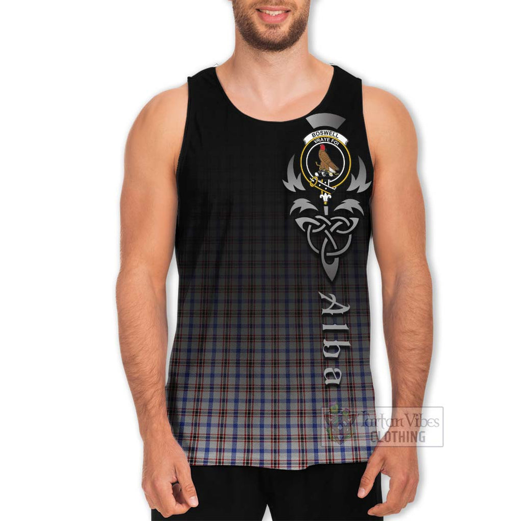 Boswell Tartan Men's Tank Top Featuring Alba Gu Brath Family Crest Celtic Inspired Men - Tartan Vibes Clothing