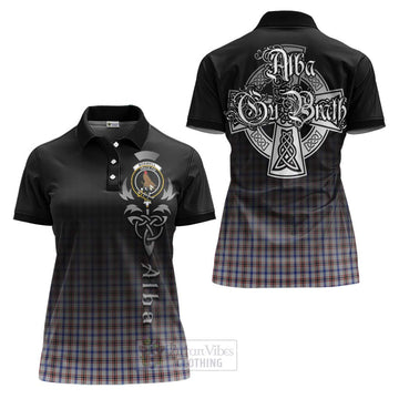 Boswell Tartan Women's Polo Shirt Featuring Alba Gu Brath Family Crest Celtic Inspired Women - Tartan Vibes Clothing