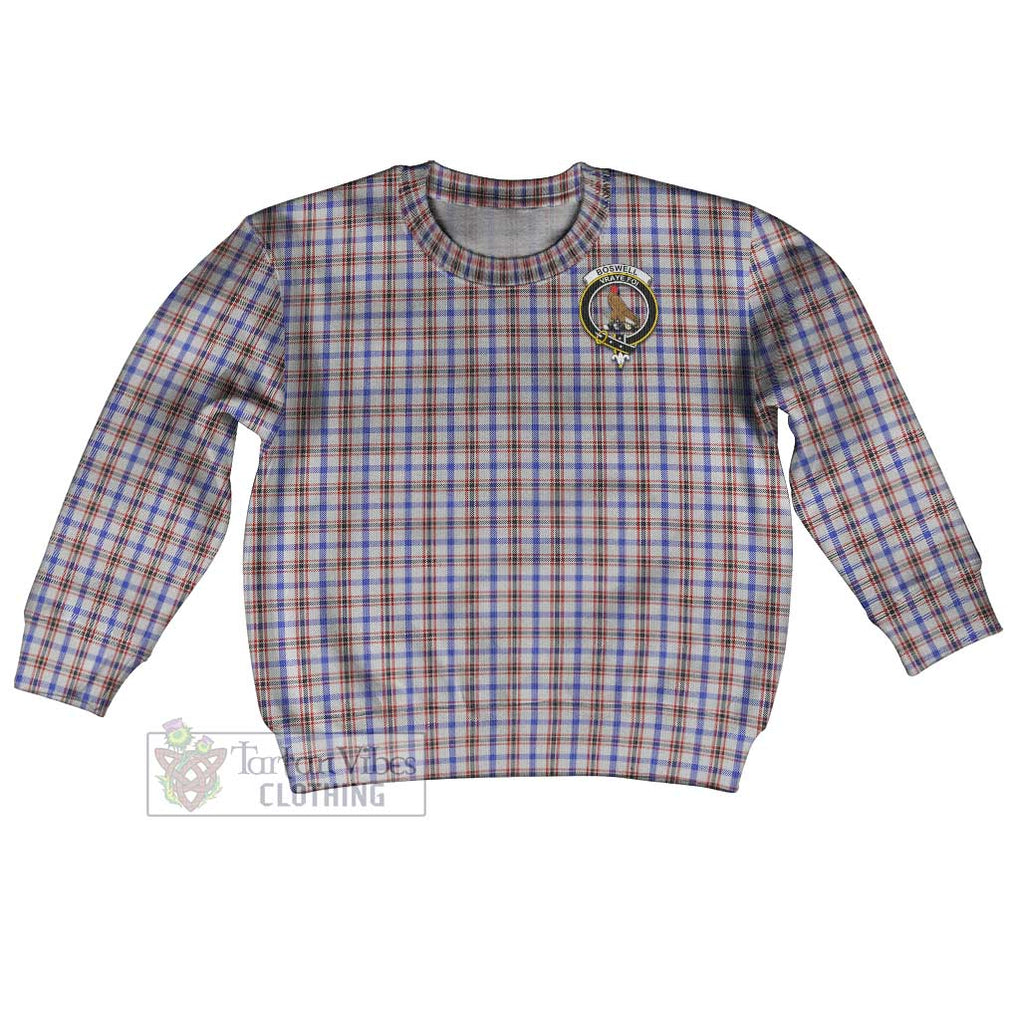 Boswell Tartan Kid Ugly Sweater with Family Crest Kid - Tartan Vibes Clothing