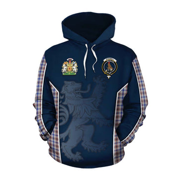 Boswell Tartan Cotton Hoodie with Family Crest and Lion Rampant Vibes Sport Style Pullover Hoodie XS - Tartan Vibes Clothing