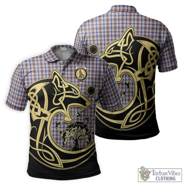 Boswell Tartan Polo Shirt with Family Crest Celtic Wolf Style Kid - Tartan Vibes Clothing