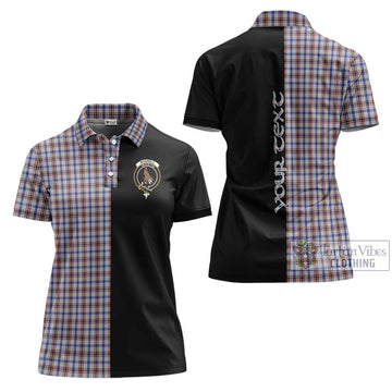 Boswell Tartan Women's Polo Shirt with Family Crest and Half Of Me Style Women - Tartan Vibes Clothing