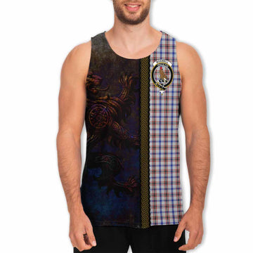 Boswell Tartan Family Crest Men's Tank Top Alba Gu Brath Be Brave Lion Ancient Style