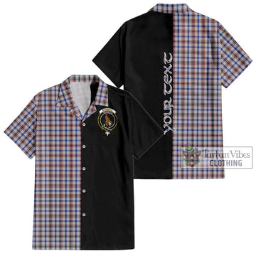 Boswell Tartan Hawaiian Shirt with Family Crest and Half Of Me Style Kid - Tartan Vibes Clothing