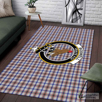 Boswell Tartan Area Rug with Family Crest L 59*86 inch (150x220 cm) - Tartan Vibes Clothing