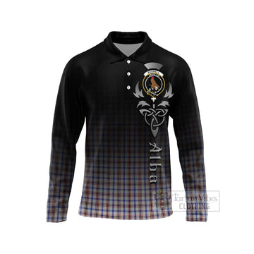 Boswell Tartan Long Sleeve Polo Shirt Featuring Alba Gu Brath Family Crest Celtic Inspired Unisex - Tartan Vibes Clothing