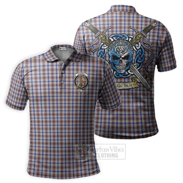 Boswell Tartan Polo Shirt with Family Crest Celtic Skull Style Kid - Tartan Vibes Clothing