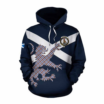 Boswell Tartan Lion Rampant Cotton Hoodie Proudly Display Your Heritage with Alba Gu Brath and Clan Name Pullover Hoodie XS - Tartan Vibes Clothing