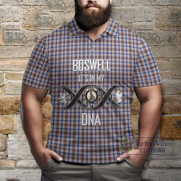Boswell Tartan Polo Shirt with Family Crest DNA In Me Style Kid - Tartan Vibes Clothing