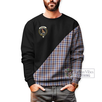 Boswell Tartan Sweatshirt with Family Crest and Military Logo Style Unisex - Tartan Vibes Clothing