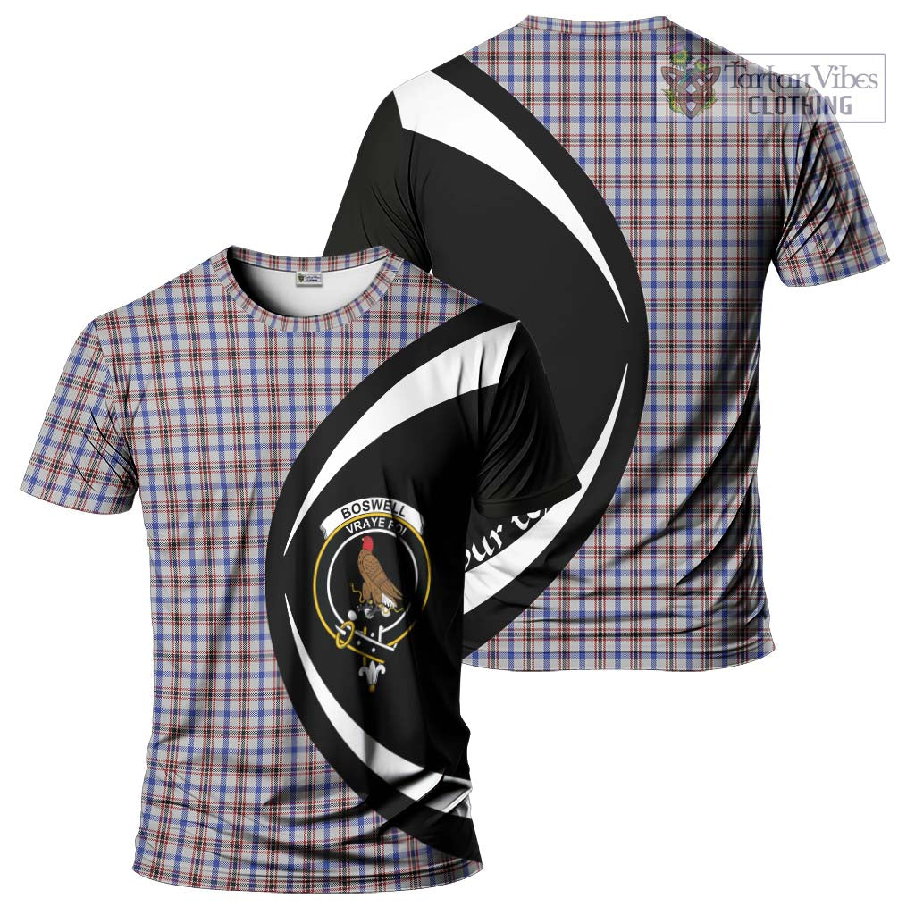 Boswell Tartan T-Shirt with Family Crest Circle Style Kid's Shirt - Tartan Vibes Clothing