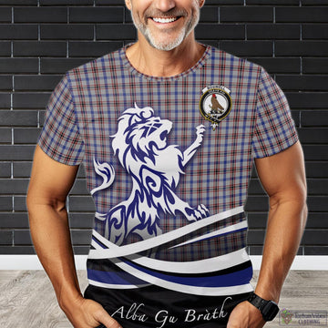 Boswell Tartan T-Shirt with Alba Gu Brath Regal Lion Emblem Kid's Shirt - Tartan Vibes Clothing