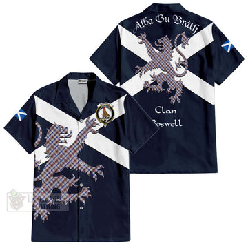 Boswell Tartan Lion Rampant Hawaiian Shirt Proudly Display Your Heritage with Alba Gu Brath and Clan Name Kid - Tartan Vibes Clothing