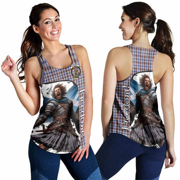 Boswell Crest Tartan Women's Racerback Tanks Inspired by the Freedom of Scottish Warrior 4XL - Tartan Vibes Clothing