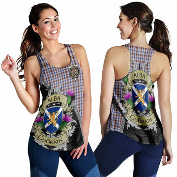 Boswell Tartan Family Crest Women's Racerback Tanks Lion Rampant Royal Thistle Shield Celtic Inspired 4XL - Tartan Vibes Clothing