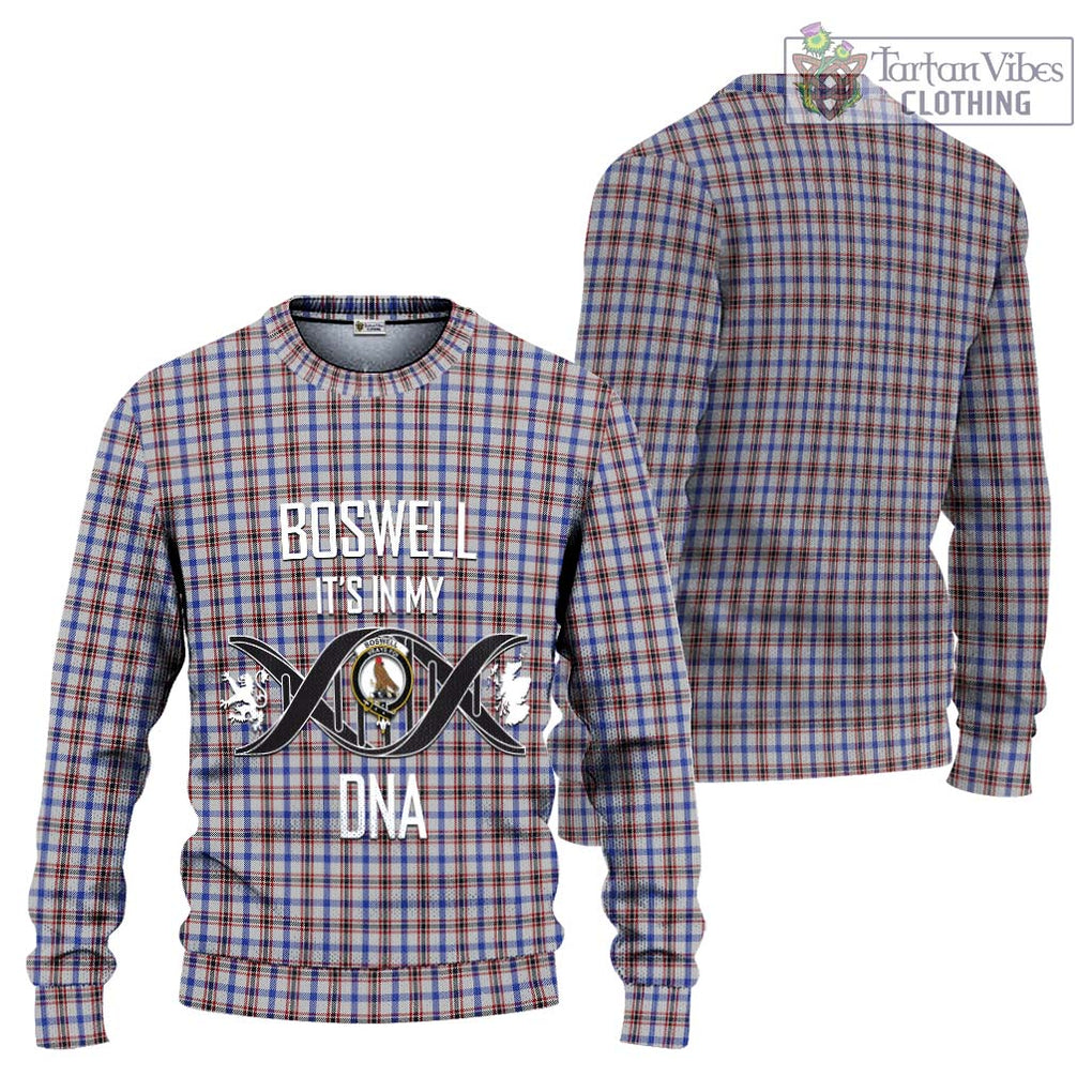 Boswell Tartan Ugly Sweater with Family Crest DNA In Me Style Unisex - Tartan Vibes Clothing