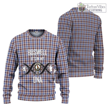 Boswell Tartan Ugly Sweater with Family Crest DNA In Me Style Unisex - Tartan Vibes Clothing