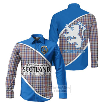 Boswell Family Crest Tartan Long Sleeve Button Shirt Celebrate Saint Andrew's Day in Style Men's Shirt S - Tartan Vibes Clothing