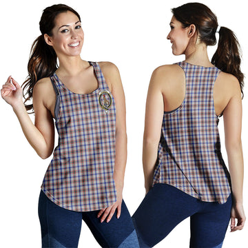 Boswell Tartan Women Racerback Tanks with Family Crest 4XL - Tartan Vibes Clothing