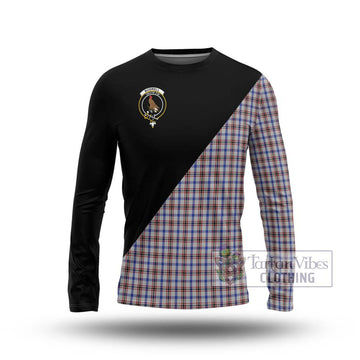 Boswell Tartan Long Sleeve T-Shirt with Family Crest and Military Logo Style Unisex - Tartan Vibes Clothing