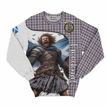 Boswell Crest Tartan Sweatshirt Inspired by the Freedom of Scottish Warrior Unisex - Tartan Vibes Clothing