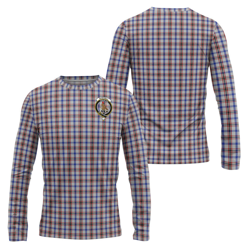 Boswell Tartan Long Sleeve T-Shirt with Family Crest Unisex - Tartan Vibes Clothing