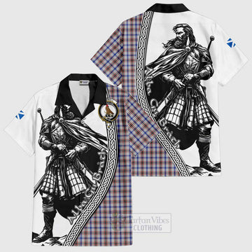 Boswell Tartan Clan Crest Hawaiian Shirt with Highlander Warrior Celtic Style Kid - Tartan Vibes Clothing