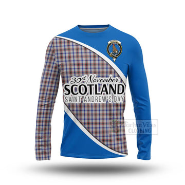 Boswell Family Crest Tartan Long Sleeve T-Shirt Celebrate Saint Andrew's Day in Style Unisex - Tartan Vibes Clothing