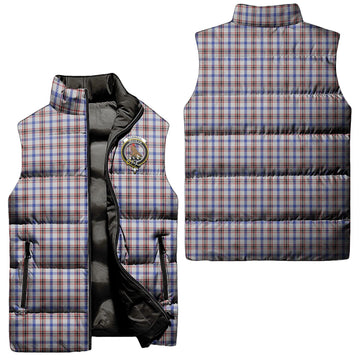 Boswell Tartan Sleeveless Puffer Jacket with Family Crest Unisex - Tartan Vibes Clothing