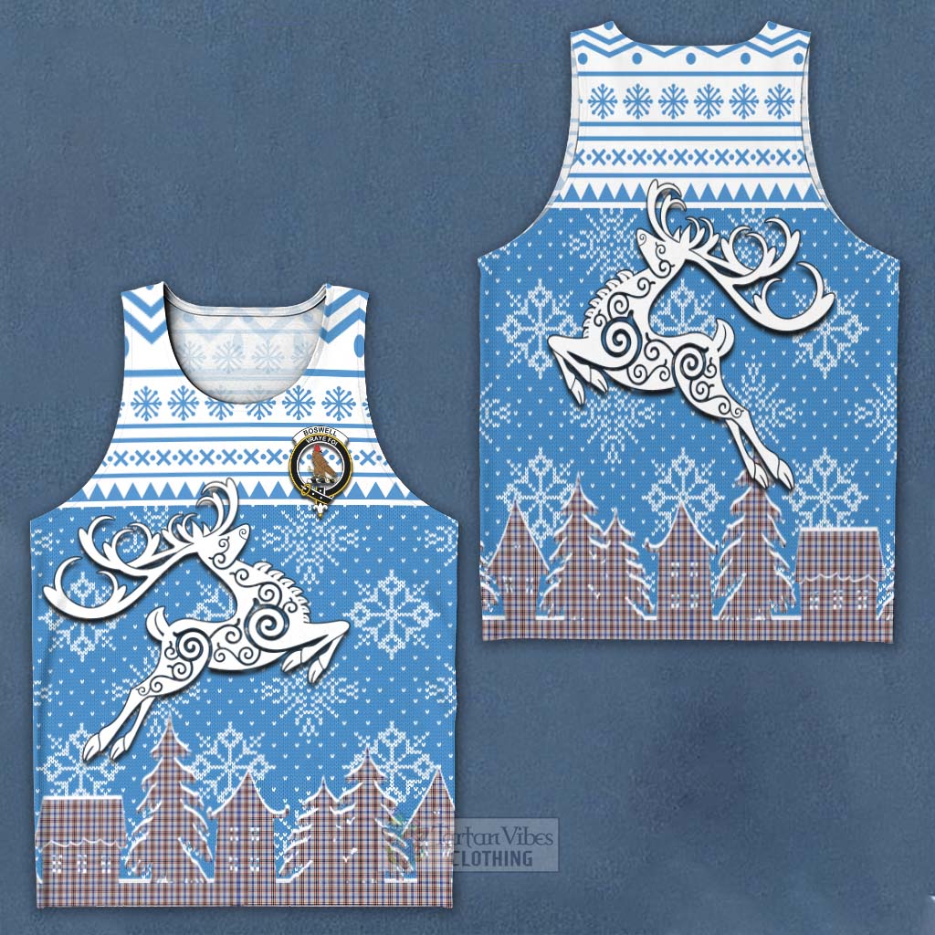 Boswell Clan Christmas Men's Tank Top Celtic Reindeer Style Men - Tartan Vibes Clothing