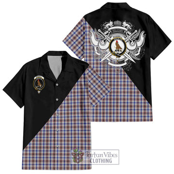 Boswell Tartan Hawaiian Shirt with Family Crest and Military Logo Style Kid - Tartan Vibes Clothing