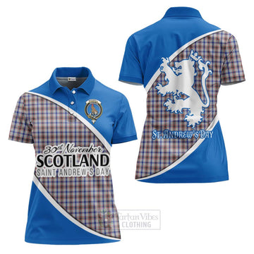 Boswell Family Crest Tartan Women's Polo Shirt Celebrate Saint Andrew's Day in Style Women - Tartan Vibes Clothing